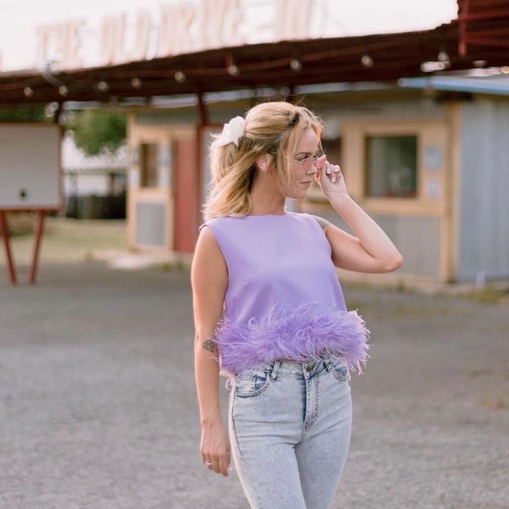 Purple Feather Tank